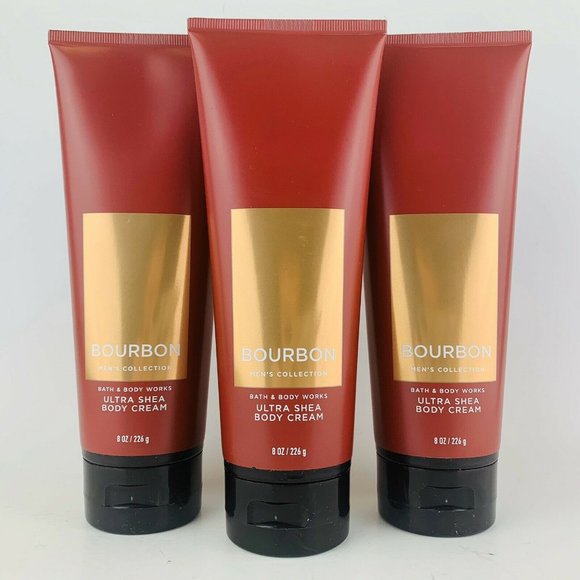 3 Bath & Body Works Bourbon Body Creams ~ Men's Collection ~ 8 oz ~ Brand New!